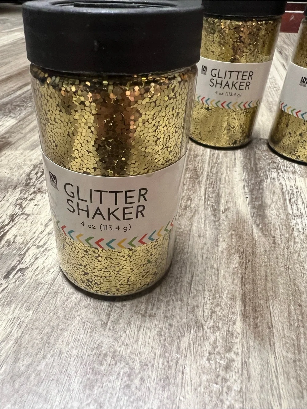 Nicole Gold Glitter Shaker Set - Metallic Gold Party Craft Glitter